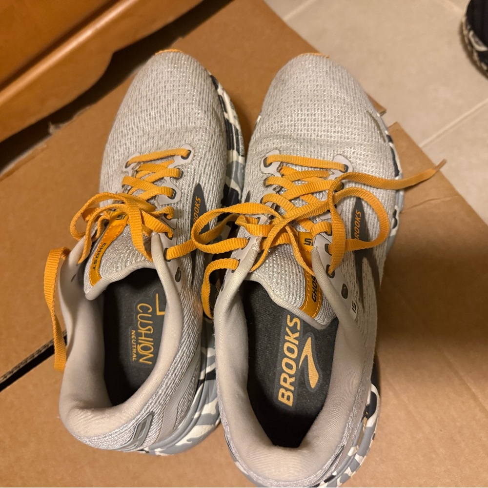 Brooks Gray and Gold Running Shoes
